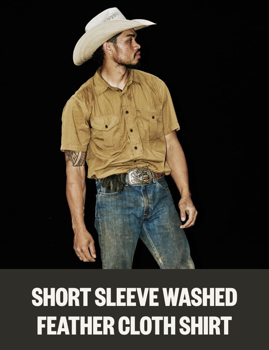 Short Sleeve Washed Feather Cloth Shirt